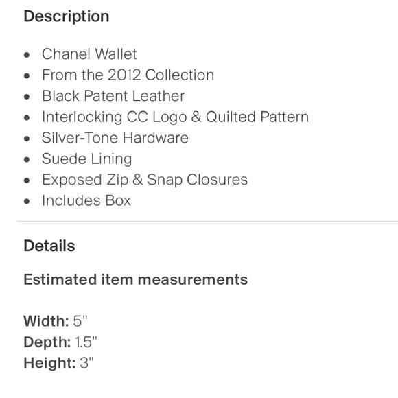 Quilted Chanel Wallet Pouchette with zipper - Picture 6 of 6